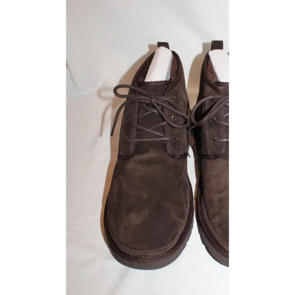 NIB UGG MEN'S NEUMEL SUEDE SHEARLING LINED CHUKKA BOOTS DDC BROWN 17